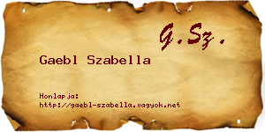 Gaebl Szabella névjegykártya